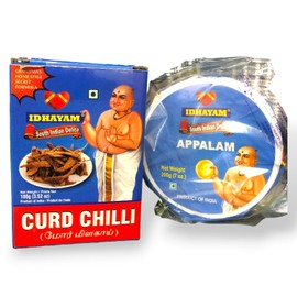 Curd Chilli (100gms) and Appalam (200gms) *Combo*