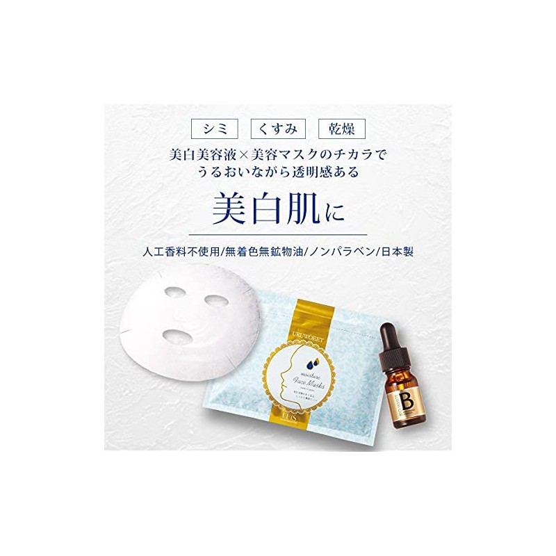 EBiS Moisturizing Transparency Set, Sheet Mask, 36 Sheets, Whitening Serum