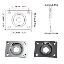 Guitar Jack Plate, Guitar Jack Plate, Guitar Jack Socket, Electric Guitar Jack Plates, Guitar Jack Sockets with Screws for Exchanging Old or Damaged Guitar Inserts, Pack of 2