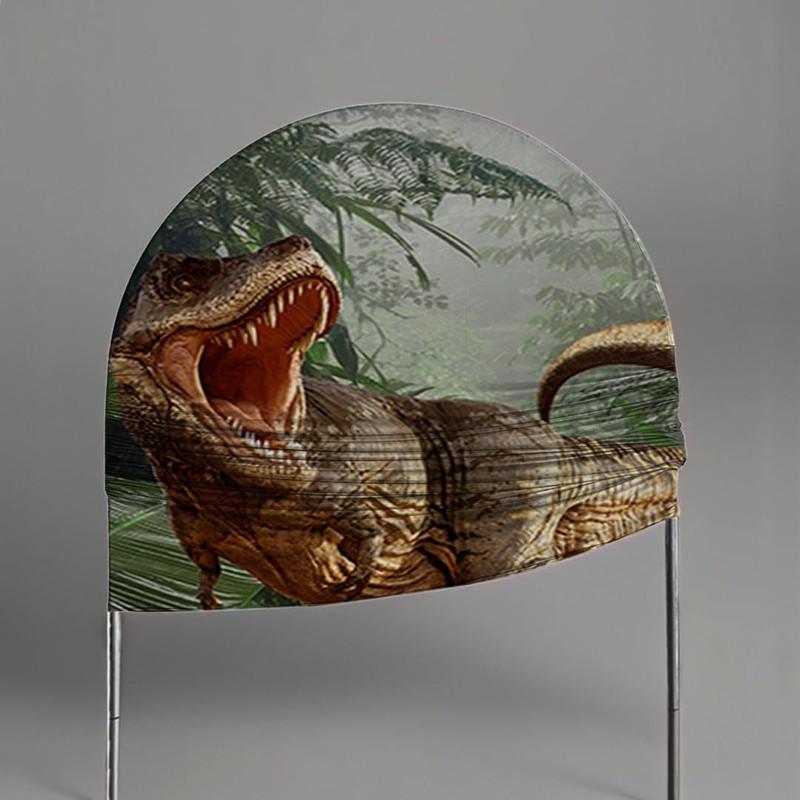 NIVIUS PHOTO Dinosaur Arched Backdrop 2.5x6ft Arch Wall Covers Stretchy