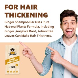 VAEYAE Ginger Shampoo Bar For Hair Growth & Thickening, Thinning Gray Hair Loss Reverse Products, Thicker Fuller Regrowth Solid Conditioner Soap For Men & Women 2pcs