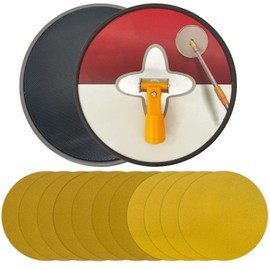 WYXDSDEV Drywall Sander 9 Inch Radial Round Pole Sander with 11pcs Sanding Discs Hook and Loop 60,100,150,240,320 Grit, for Wall Cleaning and Polishing