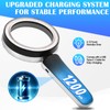45X Magnifying Glass with Light, 4.6-Inch 1200mAh USB Rechargeable, 6