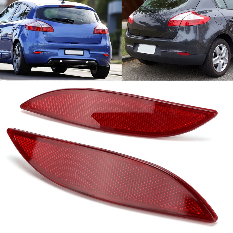 1 Pair Rear Bumper Reflectors 265650004R Parts Replacement for Megane