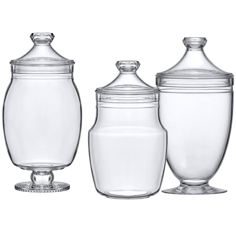 Amazing Abby - Keep - Acrylic Apothecary Jars (3-Piece Set,