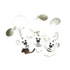 navire [Set of 3] Dog Love Key Chain Metal Silver
