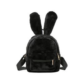 Jywmsc Cute Bunny Backpacks for Girls, Women Cute Rabbit Ears Backpack Fluffy Shoulder Bag School Bag Satchel