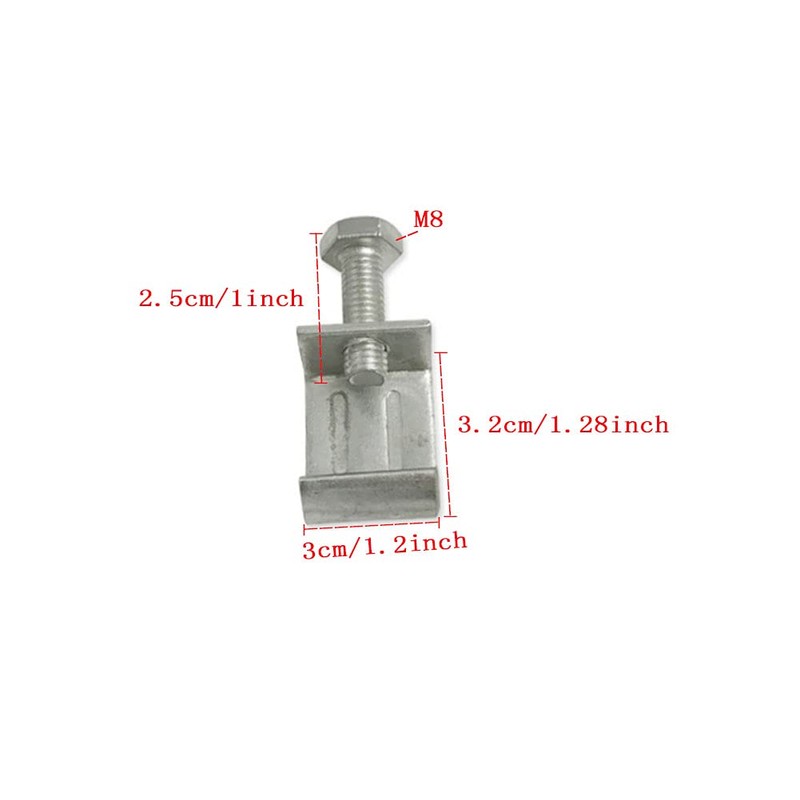 BOLWHAO 12 pcs Galvanized Steel Flange Clamp G Clamp Duct