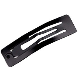 20 Pcs 3Inch Scrub Black Hair Clips Metal Rectangle Hair Clips No Slip Paint Hair Clips Hair Accessories for Girls