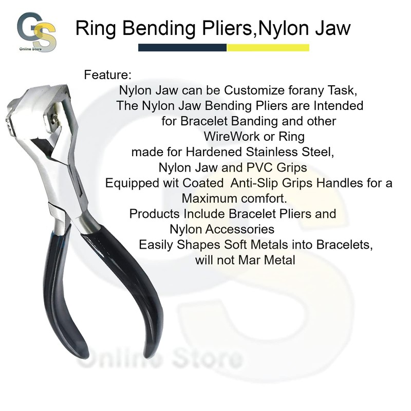 Ring Bending Pliers, Nylon Jaw - Jewelry Making Supplies, Bending