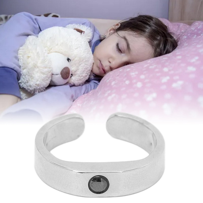 Prevent Snoring Ring Breath Aid Reusable Titanium Steel Adjustable Acupressure