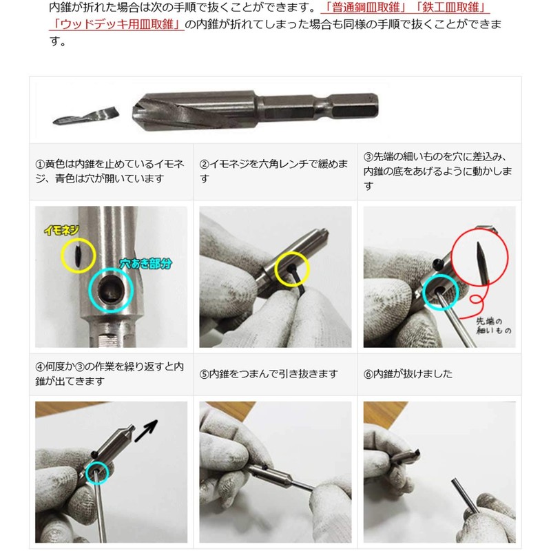 Star-M 58X-CD040 High Speed Hex Shaft Countersink Inner Cone (Punching
