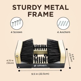 Umien™ Boot Scraper Outdoor Shoe Brush with Flaps - Cleaning Heavy-Duty Shoe Cleaner and Boot Scrubber for Mud, Dirt, and Snow - Durable Weather-Resistant Outdoor Shoe Cleaning Tool