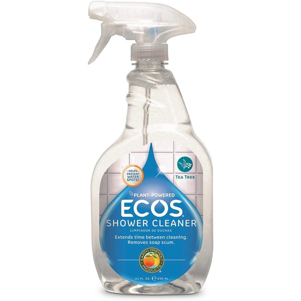 ECOS® Shower Cleaner with Tea Tree Oil, 22oz Bottle by Earth Friendly Products 22 Fl Oz (Pack of 2)