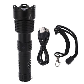 Telescopic LED Flashlight High Bright USB Rechargeable Zoomable Flashlights IPX4 Waterproof 5 Modes for Camping Emergency