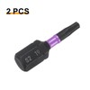 HARFINGTON 2pcs T9 Torx Screwdriver Bit 1/4" Hex Shank 25mm/1"