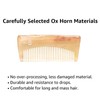 SC123 Untreated Real Ox Horn Handmade Comb – 3.9 Inch