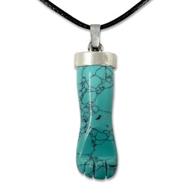 Hand Fist Higa Natural Stone Pendant - Black Hand Evil Eye Amulet - Gemstone and Mineral Necklace - Woman or Man Necklace, Stone, Lapis Lazuli Quartz Amethyst