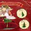 KPOSIYA 16pcs Christmas Tree Napkin Rings Set of 8 and
