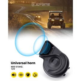 Xprite UTV ATV Horn Kit,12V Universal UTV Horn Kit Upgraded with Reverse Light & Rocker Switch, Compatible with Polaris RZR,Ranger,PRO XP,Can Am X3, Defender, CFMOTO,Bennche Bighorn,Teryx,Kawasaki