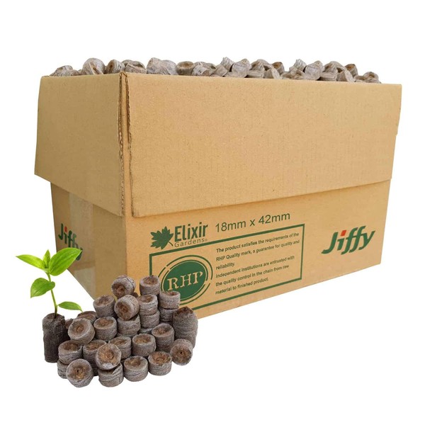 Elixir Gardens Jiffy Seed Starter Pellets for Propagation & Germination | 18mm x 1000