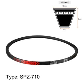 uxcell SPZ-710 Drive V-Belt Industrial Power Rubber Transmission Belt 710mm Pitch Girth 10mm Width 8mm Height