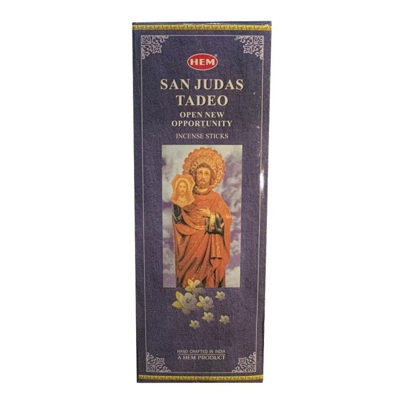 HEM Incienso Hexagonal San Judas C/6 Tubos C/20 Varitas C/u