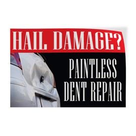 Decal Sticker Multiple Sizes Hail Damage? Paintless Dent Repair Auto Car Vehicle Automotive Hail Damage? Paintless Dent Repair Store Sign Black