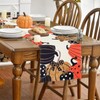 Aitsite Autumn Table Runner, Black Gold Table Runner, Pumpkin Autumn