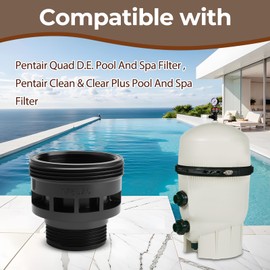 Hreoiplin 178575 Bottom Bulkhead Compatible with Pentair Pool and Spa Filter, Black