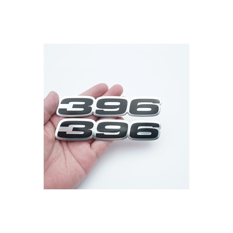 Pair Set 396 Letter Highly Polished Real Aluminum Car Truck