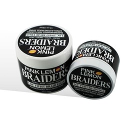 PINK LEMON Braiding Gel (5 oz) - Maximum Hold, No Flaking, Long Lasting Hold, High Shine. For Micro, Inter, Dread, Faux, Loc, Twist, Braid, Edge.