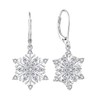 Starchenie Snowflake Dangle Earrings for Women 925 Sterling Silver Leverback