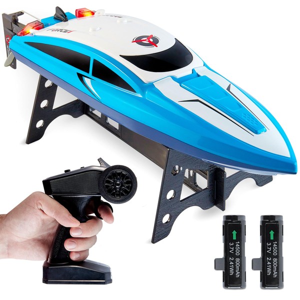 Force1 Velocity Blue Fast RC Boat- Remote Control Boats for