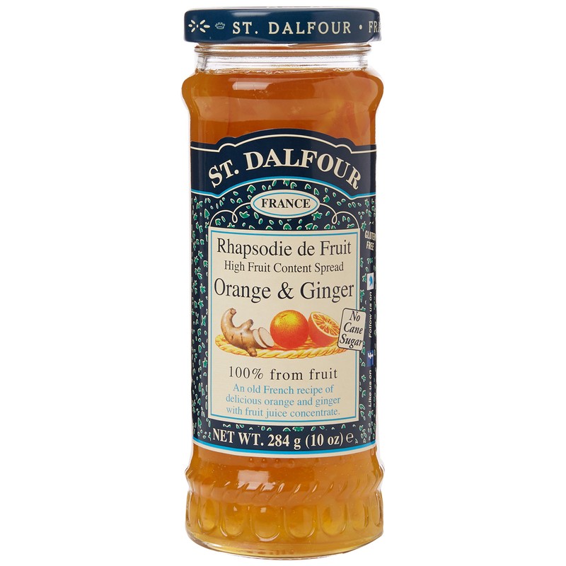 St. Dalfour Orange and Ginger High Fruit Spread, 284g