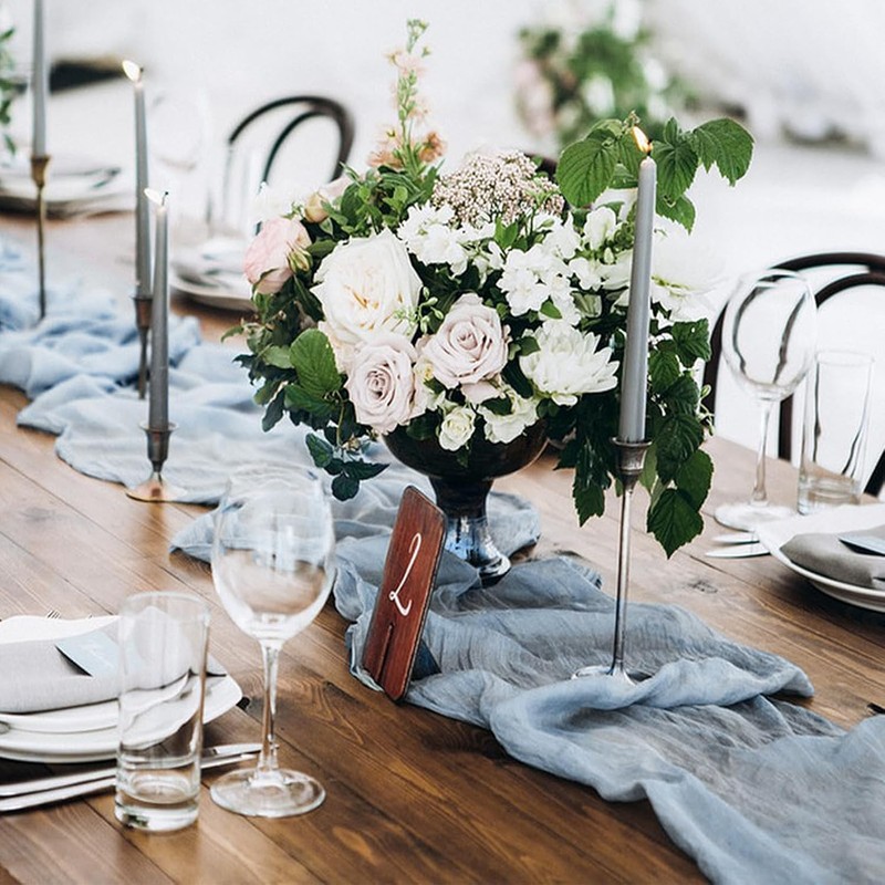 3 Pack Cheesecloth Table Runner, Table Decor Romantic Wedding Runner