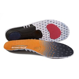 Pro11 Hydro-Tech Sports Orthotic Insoles with Dual layer Impact shell absorber and Metatarsal Support System (6-9, Orange)