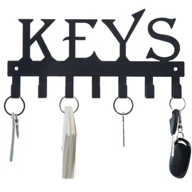 FairyCity Keys Holder for Wall Metal Vintage Keys Hook- Home Decor Key Hanger Decorative with 7 Hooks for Front Door Kitchen and Home Keys
