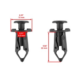 Caltric 50 Fender Rivet Clips w/ Tool for Polaris General 1000 / General 4 1000 7661855