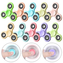 SCIONE 10 Pack Fidget Spinners, Stress Anxiety Relief Sensory Fidget Toys for Kids Adults, Colorful Fidget Spinners for ADHD Autism Birthday Gifts Stocking Stuffers Classroom Prizes for Boys Girls