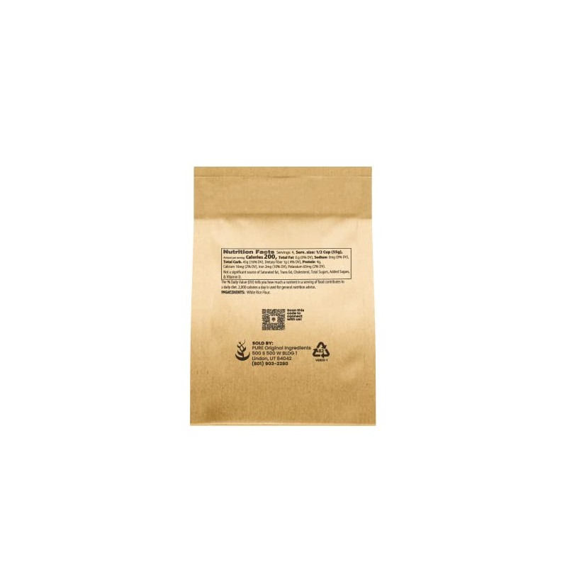 Pure Original Ingredients White Rice Elbow Macaroni (8 oz) Wholegrain