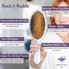 Rock & Ruddle Soft White Natural Boar Bristle Hairbrush for