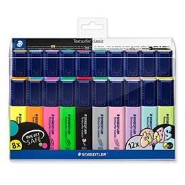 STAEDTLER Textsurfer Classic Highlighter - Surtido de 20 colores neón y pastel