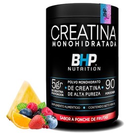 BHP NUTRITION- Creatina Monohidratada alta pureza sabor ponche de frutas