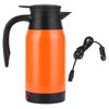 Orange Car Electric Kettle Temperature Display Car Boiling Cup Travel
