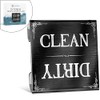 Dishwasher Sign Clean Dirty Signs Stainless Steel Interior Indicator - Easy to Read Indicators - Non-Scratch & Rustproof Clean Dirty Dishwasher Sign (Black)