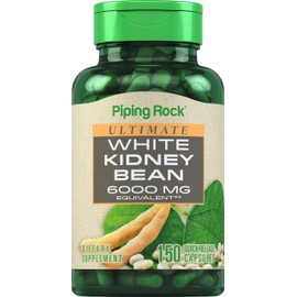 Piping Rock White Kidney Bean Extract | 6000mg | 150 Capsules | Non-GMO & Gluten Free Supplement