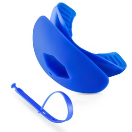 Gy Football Mouth Guard Football Mouthpiece, Mouthguard with Strap for Hockey/Lacrosse/Wrestling/Boxing/Basketball, Fits Adults/Youth/Kids 11+ (Bule)