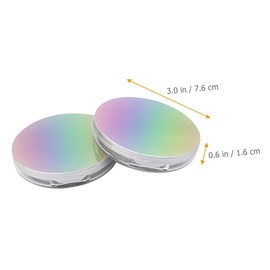 Baluue 2pcs Box Empty Loose Powder Box Refillable Makeup Powder Cases Compact Design for Travel Leakage Ultra Thin for Daily Use and Outdoor Activities