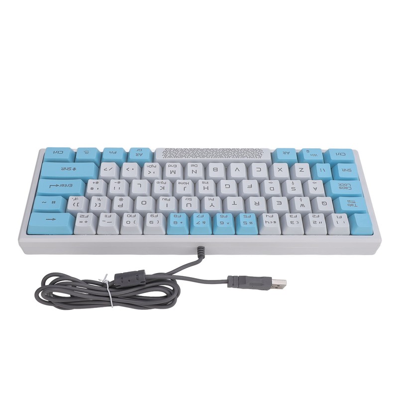 Wired RGB Keyboard Sensitive Operation Quick Response 62 Key White